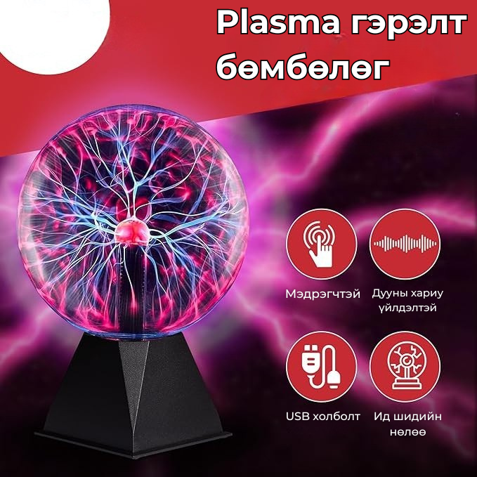 Plasma Ball LED Lightning Lamp – Touch Sensitive Electric Magic Globe