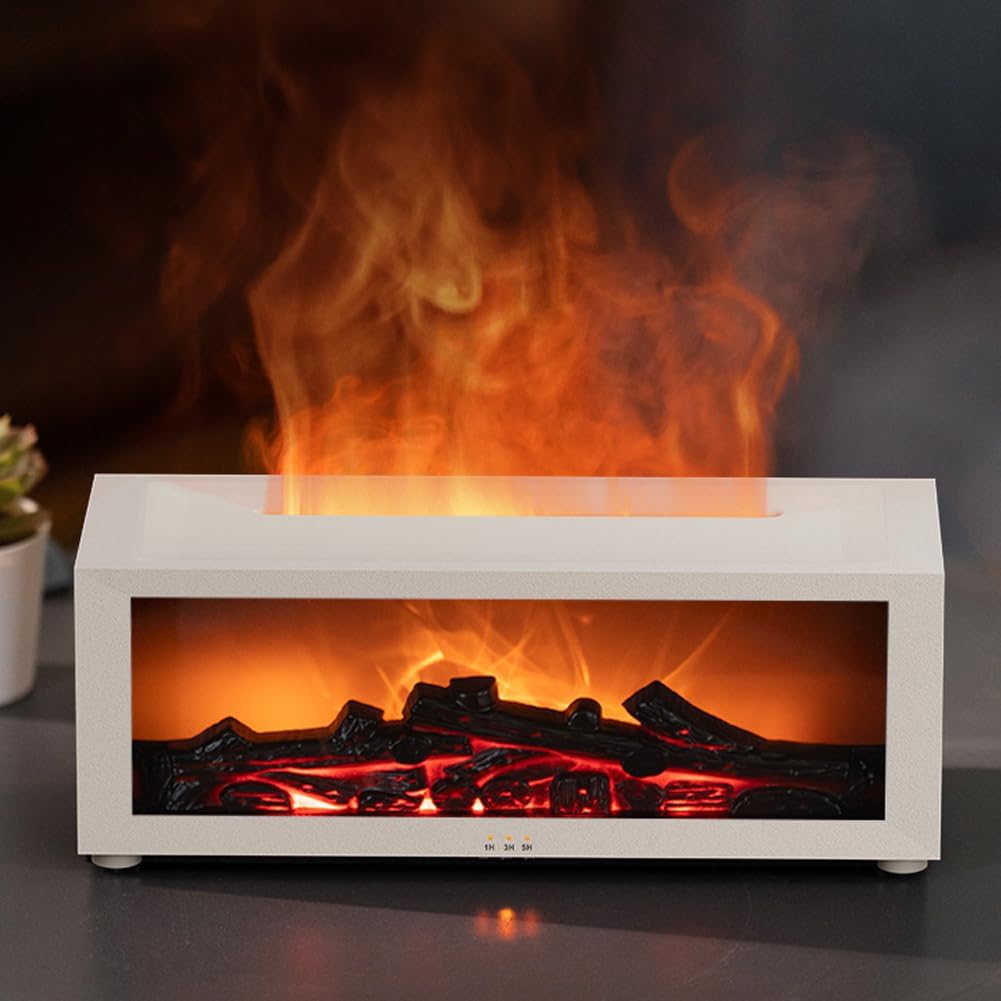Cozy Flame Diffuser – Aroma Humidifier with LED Fire Effect